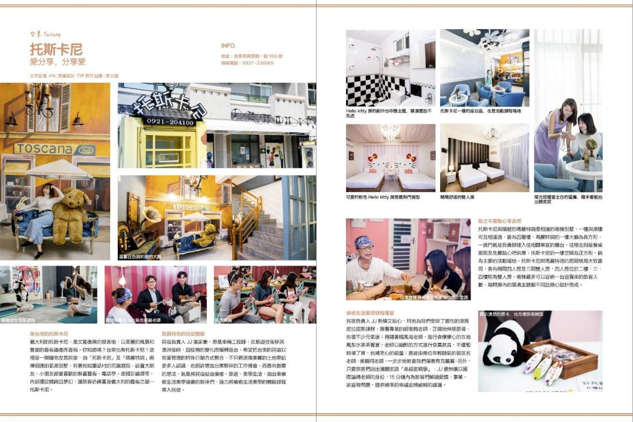 台東民宿托斯卡尼療癒館toscana Mary 親子寵物友善可包棟卡拉ok自動麻將 T'ai-tung Eksteriør billede